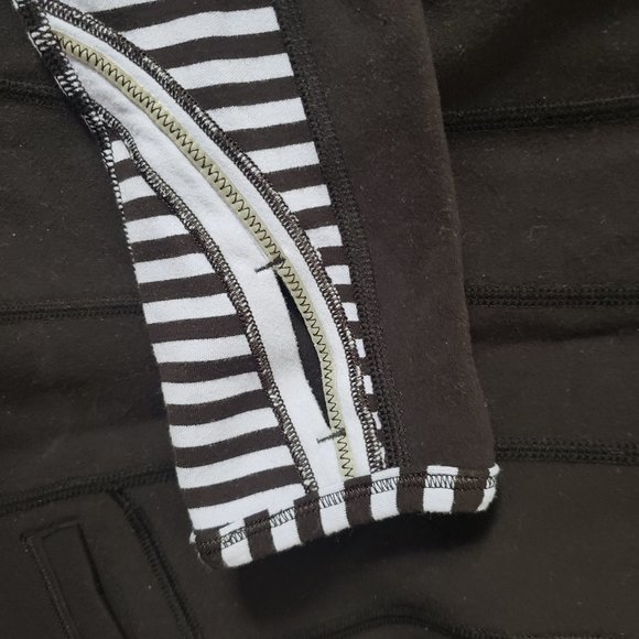 Lululemon Run U-Turn Pullover Top Pique Black Heathered Blue Size 4 - Picture 8 of 8